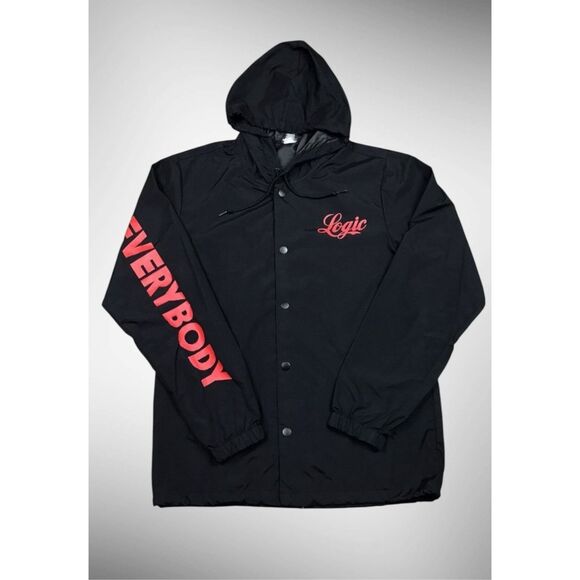 Independent Trading Raincoat Men’s Large Water-resistant Hooded Windbreaker Y2K - Picture 1 of 14